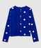 Cardigan in cotone/lino fantasia Donna blu SURF/bianco MARSHMALLOW