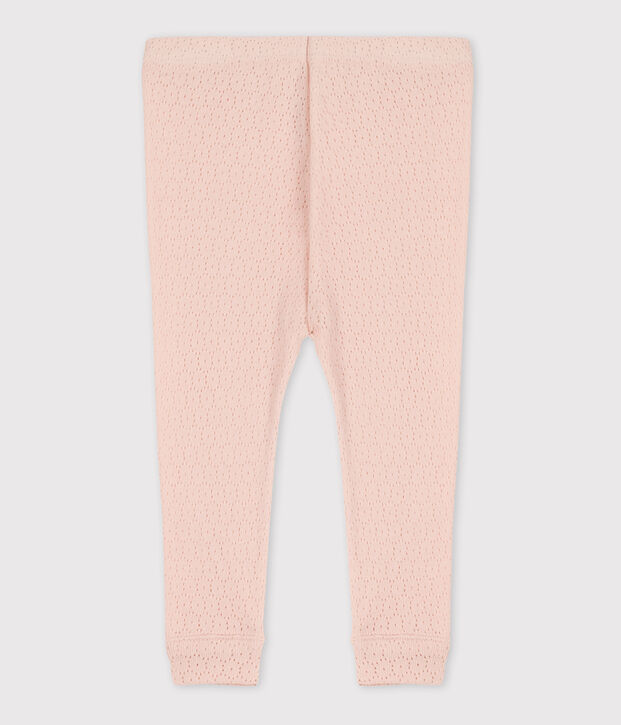 Legging b&eacute;b&eacute; en coton ajour&eacute; rosa