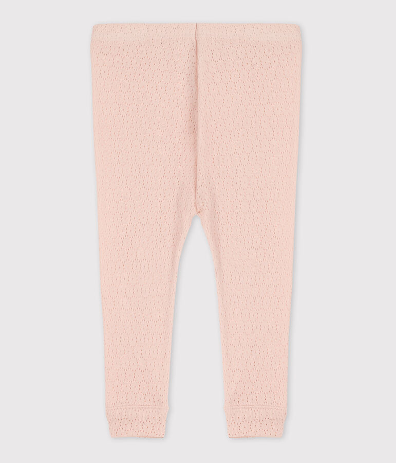 Legging b&eacute;b&eacute; en coton ajour&eacute; rosa