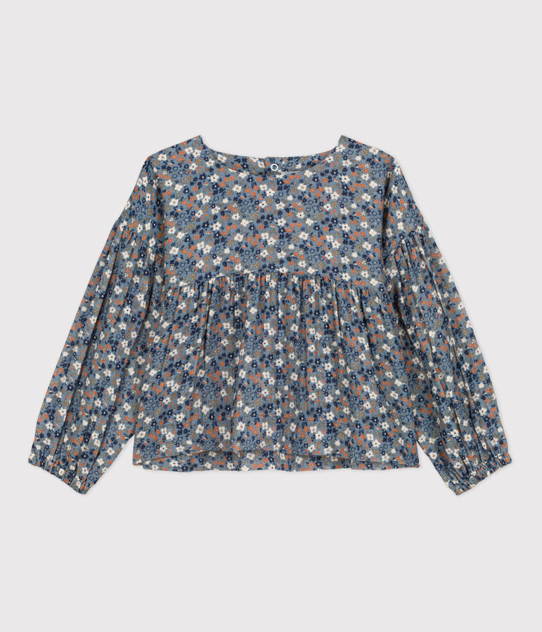 Blusa stampata in garza di cotone bambina ROVER/ MULTICO