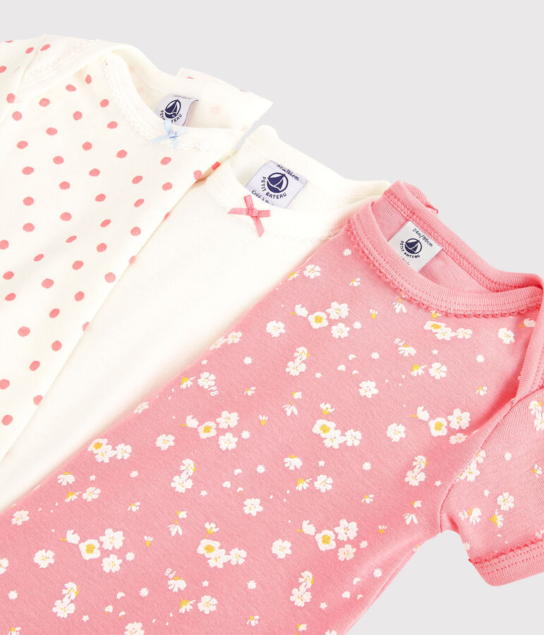 Confezione da 3 body manica corta primaverile beb&egrave; femmina multicolore