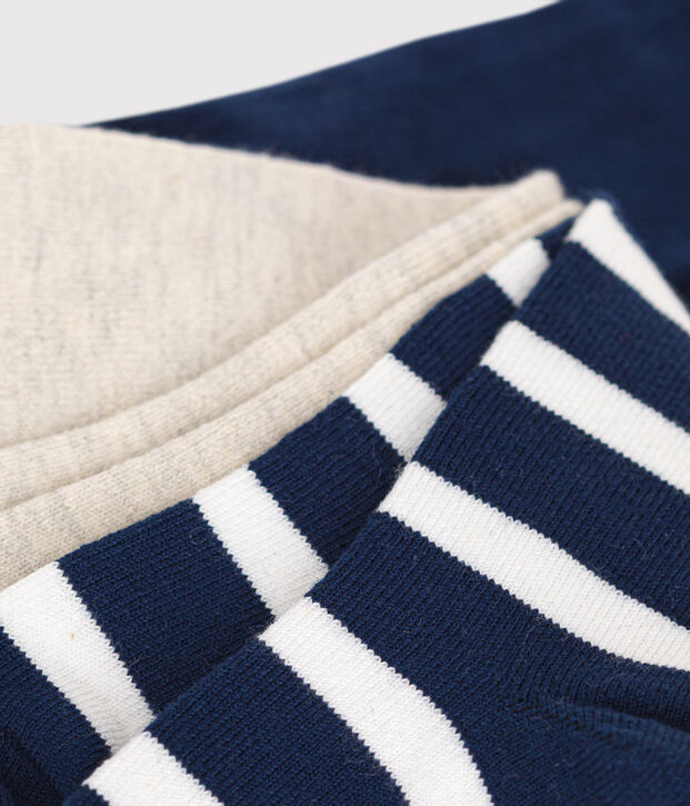 Confezione da 2 paia di collant in jersey di cotone neonato. multicolore