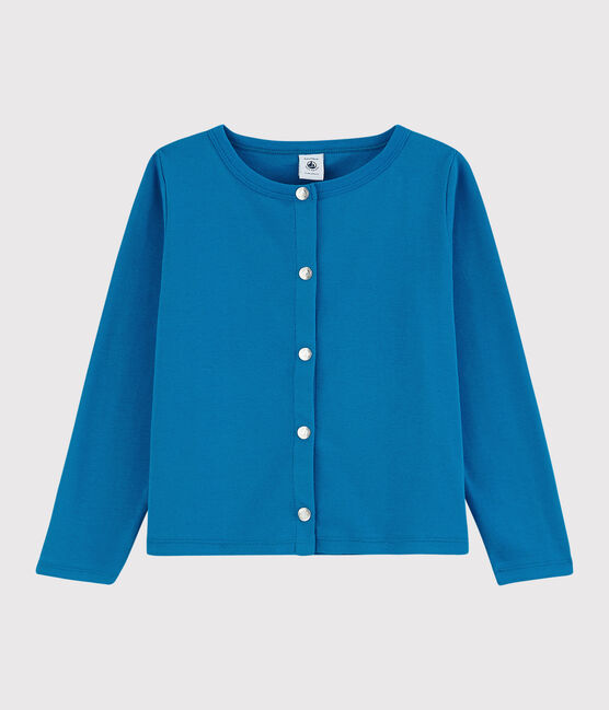 Cardigan in cotone bambina blu MYKONOS