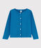 Cardigan in cotone bambina blu MYKONOS