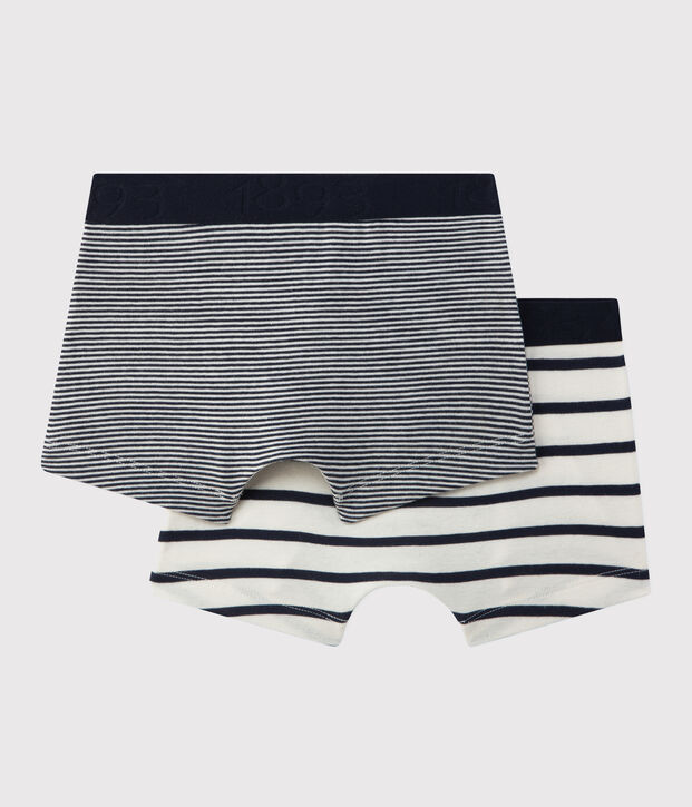 Confezione di 2 boxer a righe bambino multicolore