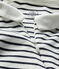 Tutina pigiama bebè marinière in cotone biologico bianco MARSHMALLOW/blu SMOKING