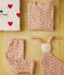 Cofanetto comprendente cardigan, pantaloni e doudou in cotone neonato rosa SALINE/ ROSEWOOD