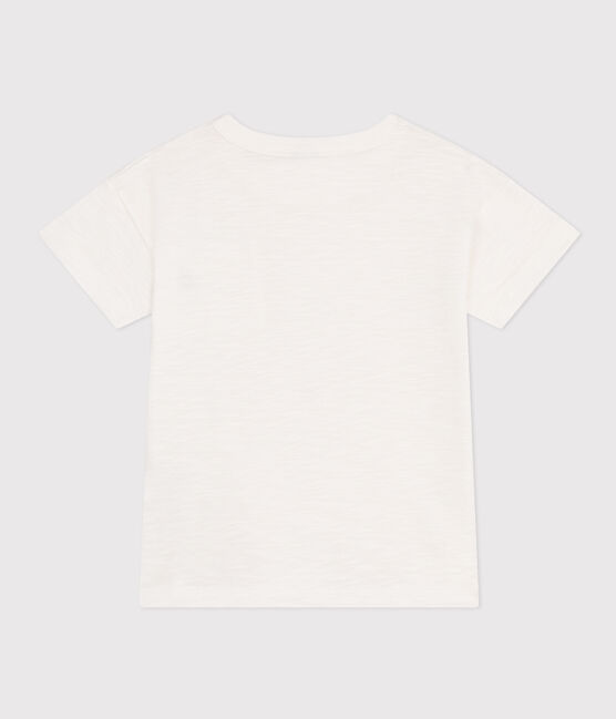 T-shirt bambino in jersey fiammato bianco MARSHMALLOW