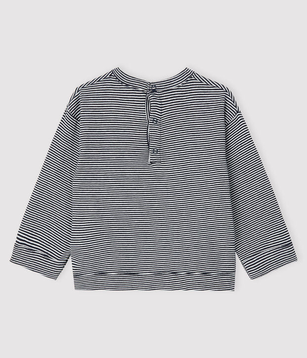 T-shirt beb&egrave; maschio blu/bianco