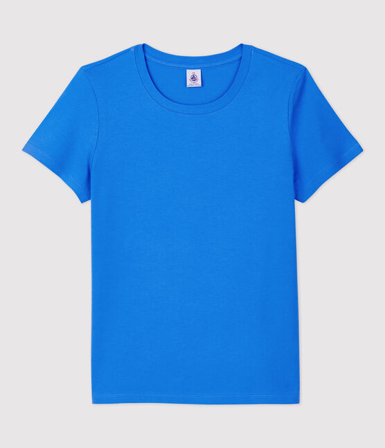 T-shirt TAGLIO REGULAR girocollo in cotone bio Donna blu BRASIER