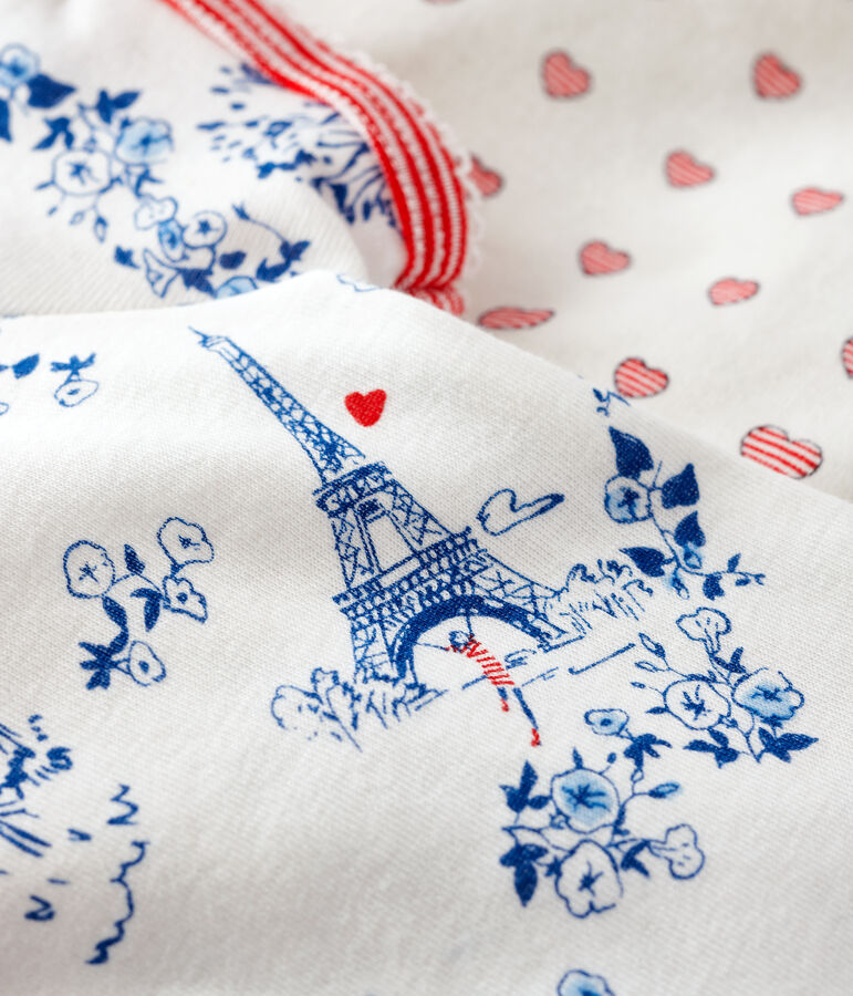 Duo tutina corta beb&egrave; femmina a costine multicolore