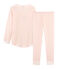 Pigiama bambina in cotone bianco MARSHMALLOW/rosa ROSAKO