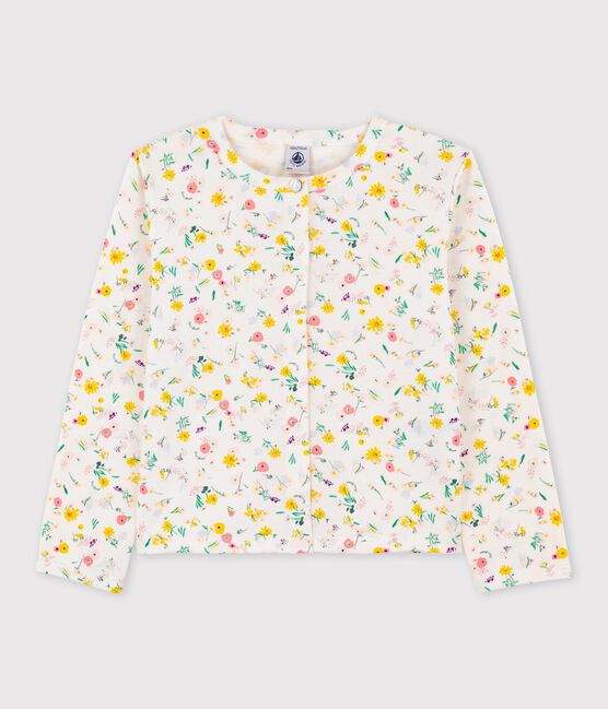 Cardigan in cotone bambina bianco MARSHMALLOW/bianco MULTICO