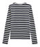 T-shirt manica lunga iconica donna blu SMOKING/grigio BELUGA
