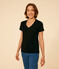 T-shirt LE DROIT scollo a V in cotone Donna blu SMOKING
