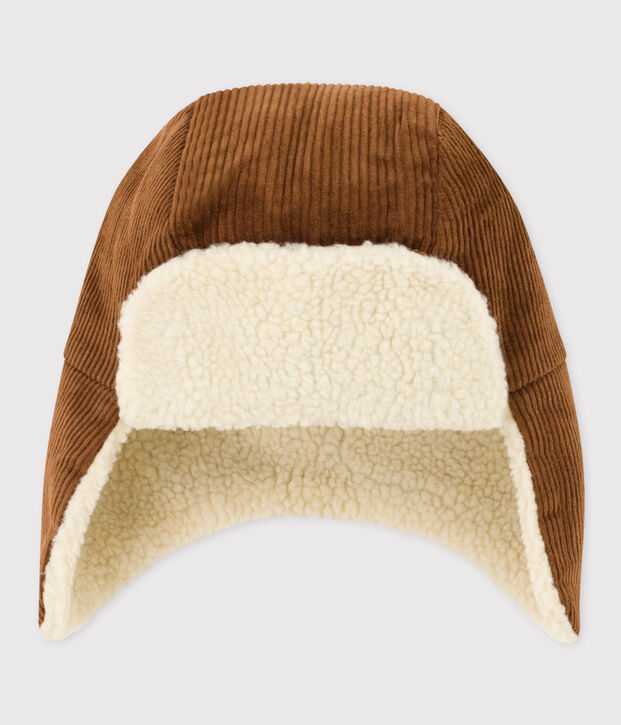 Colbacco in velluto per bambino unisex marrone