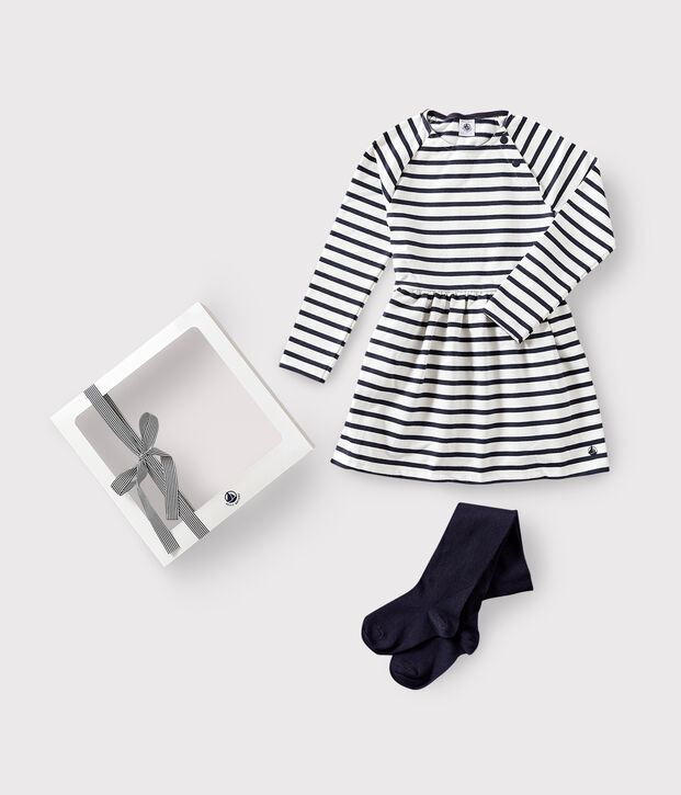 Confezione regalo abito e calzamaglia bambina multicolore