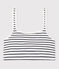 Brassière donna in misto cotone ed elastan a righe bianco MARSHMALLOW/blu SMOKING