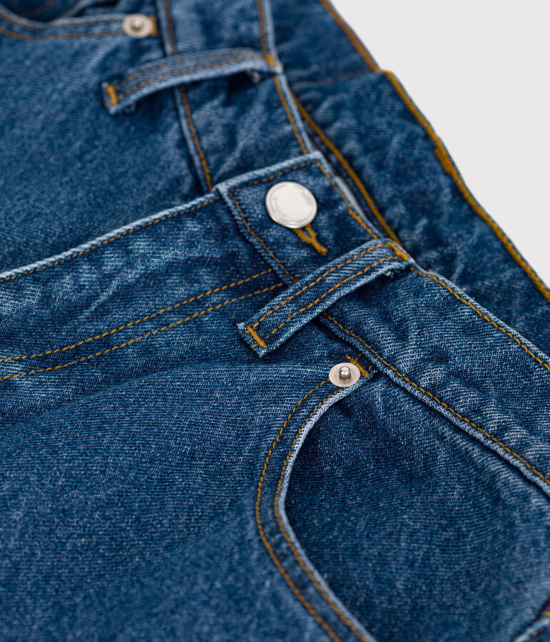 Pantaloni donna in denim dal taglio dritto blu