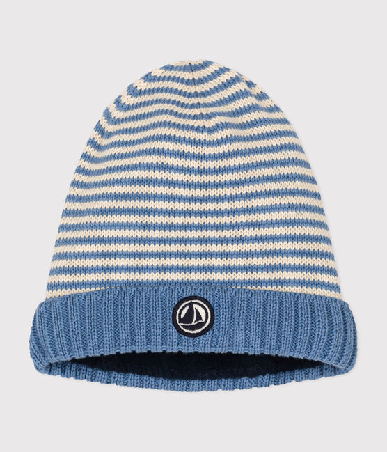 Cuffietta in maglia foderata in pile neonato blu BEACH/ AVALANCHE