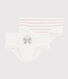 Confezione da 2 slip con volant glitterati bambina