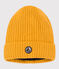 Cappello in maglia con fodera in pile bambino unisex giallo BOUDOR