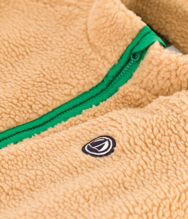 Giacca in sherpa bambino beige