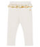 Leggings da bebè femmina con balze bianco MARSHMALLOW/giallo OR