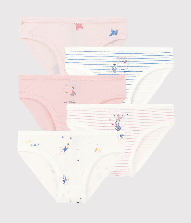 Confezione da 5 slip fantasia fatata bambina multicolore