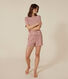 Pigiama short e t-shirt in cotone rigato donna