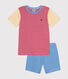 Pigiama short bambino in cotone rigato