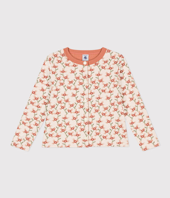 Cardigan fantasia in tubique trapuntato bambina bianco AVALANCHE/ MULTICO
