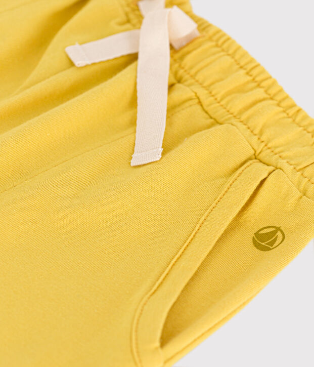 Shorts in cotone bambina giallo