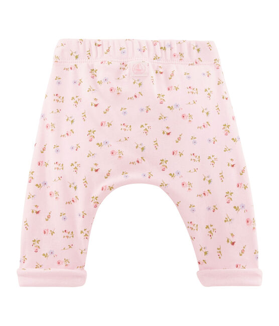 Pantalone per bebé unisex rosa VIENNE/bianco MULTICO