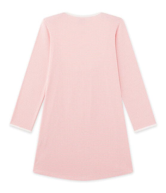 Camicia da notte per bambina millerighe rosa GRETEL/bianco LAIT
