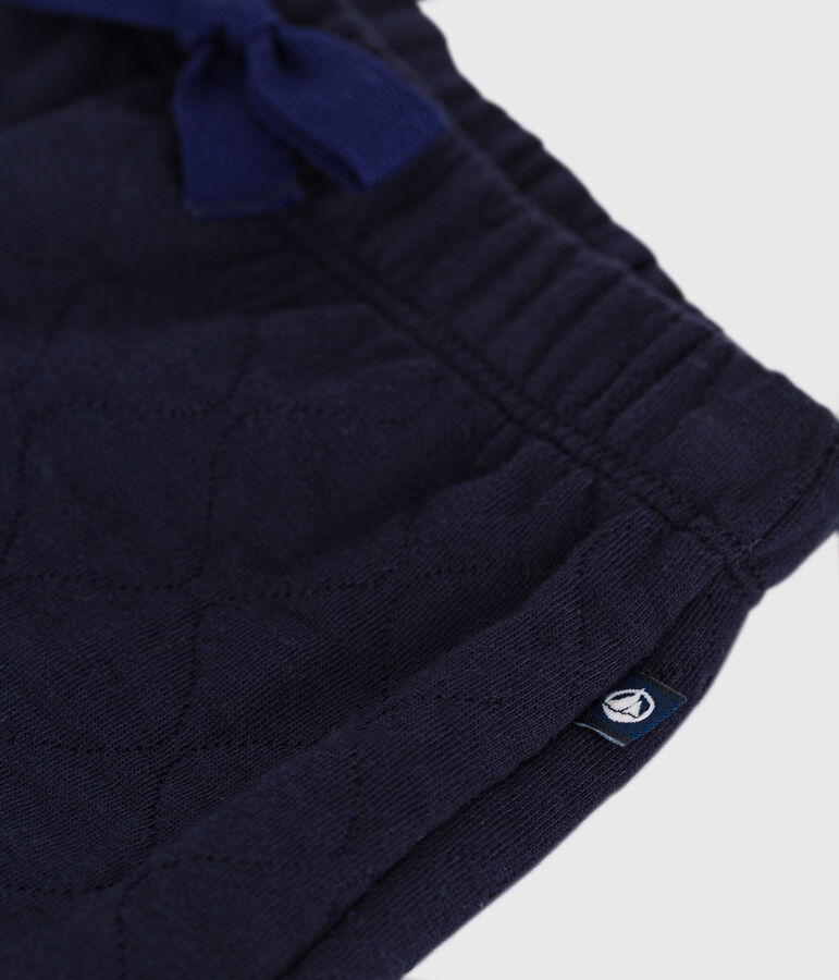 Pantaloni in tubique trapuntato neonato blu