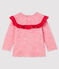 Blusa a manica lunga bebè femmina rosa POPPY/bianco MARSHMALLOW