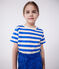 T-shirt a maniche corte in cotone a righe bambino bianco AVALANCHE/ MULTICO