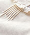 T-shirt bambina a maniche lunghe in cotone beige MONTELIMAR CHINE