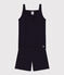 Pigiama corto bambina con bretelle in cotone e Lyocell blu SMOKING