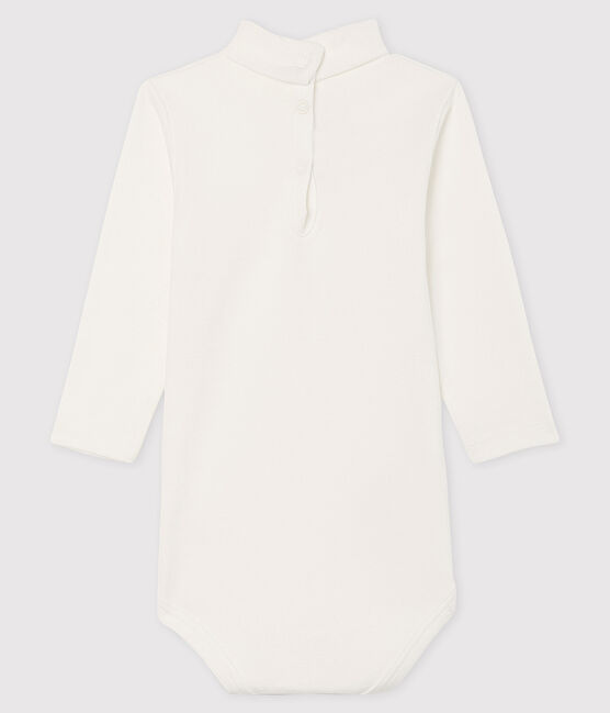 Body manica lunga e dolcevita bebè bianco MARSHMALLOW