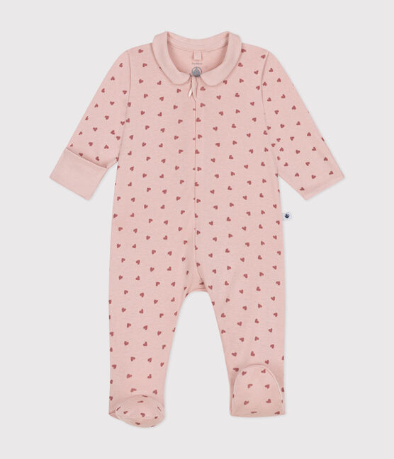 Pigiama in cotone con stampa neonato rosa SALINE/ ROSEWOOD