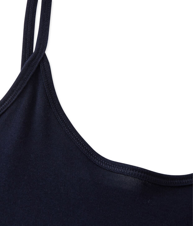 Chemise &agrave; bretelles femme en coton l&eacute;ger blu