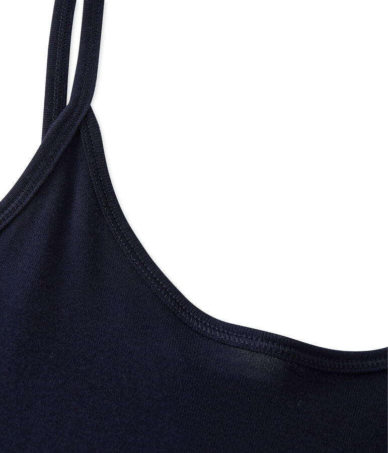 Chemise &agrave; bretelles femme en coton l&eacute;ger blu