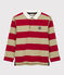 Polo bambino a maniche lunghe a righe in cotone rosso TERKUIT/ JERRYCAN