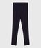 Pantaloni stile leggings in tessuto felpato bambina blu SMOKING