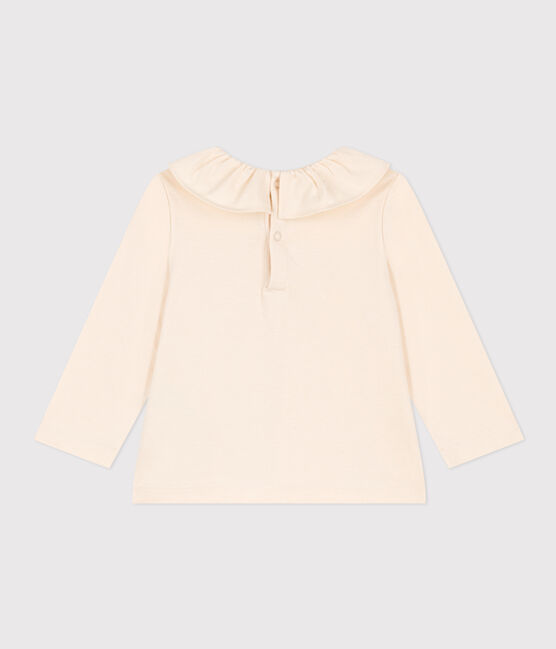 Blusa a manica lunga in jersey per bebè ecru AVALANCHE