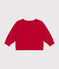 Maglia bebè in tessuto felpato rosso CORRIDA