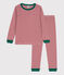 Pigiama millerighe unisex in cotone STOP/ MARSHMALLOW