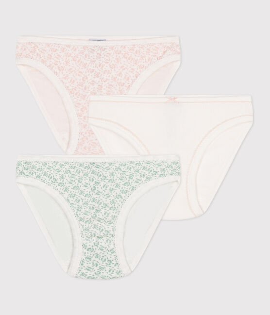 Set di 3 slip in cotone a fiori bambino variante 1